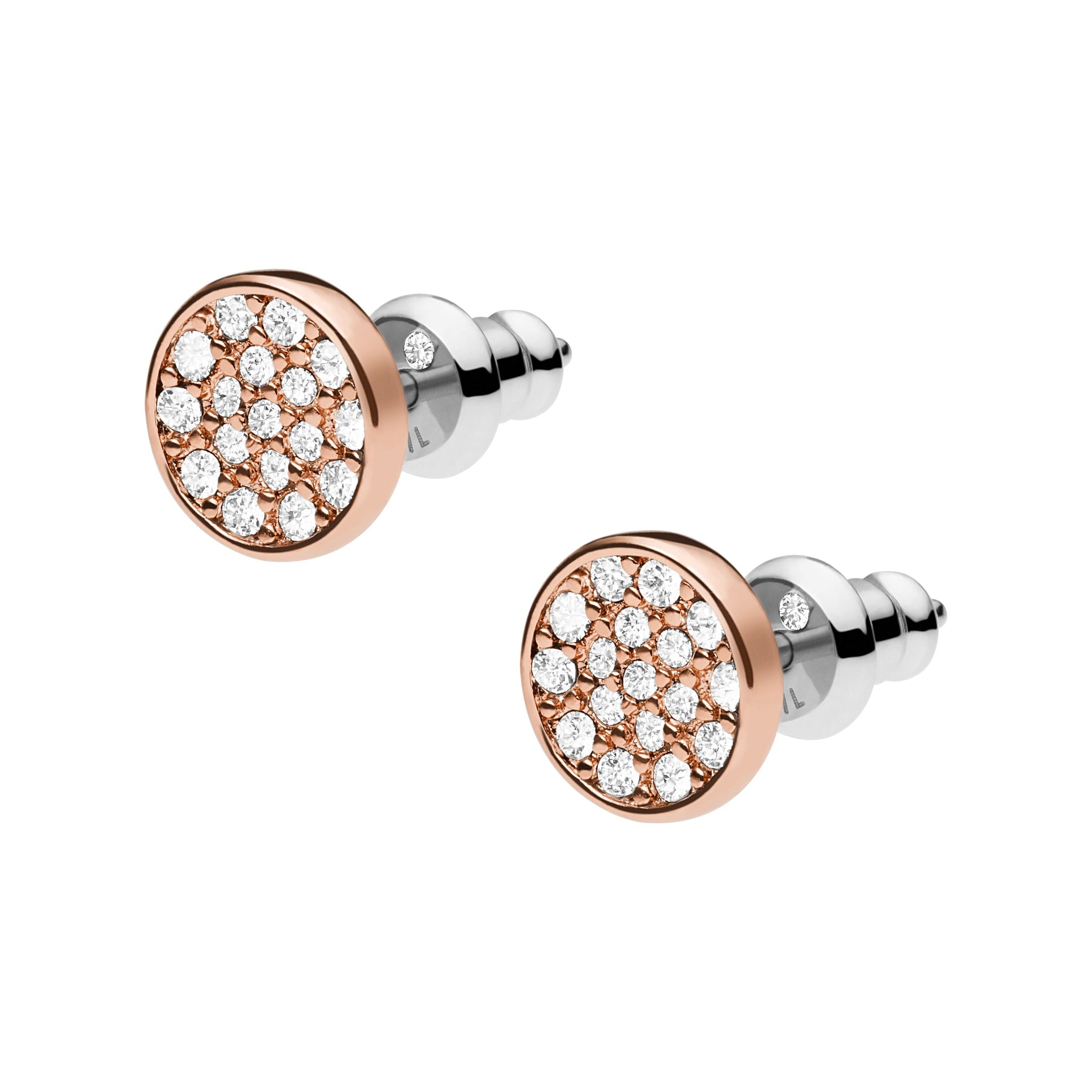 Aretes de mujer color oro rosa