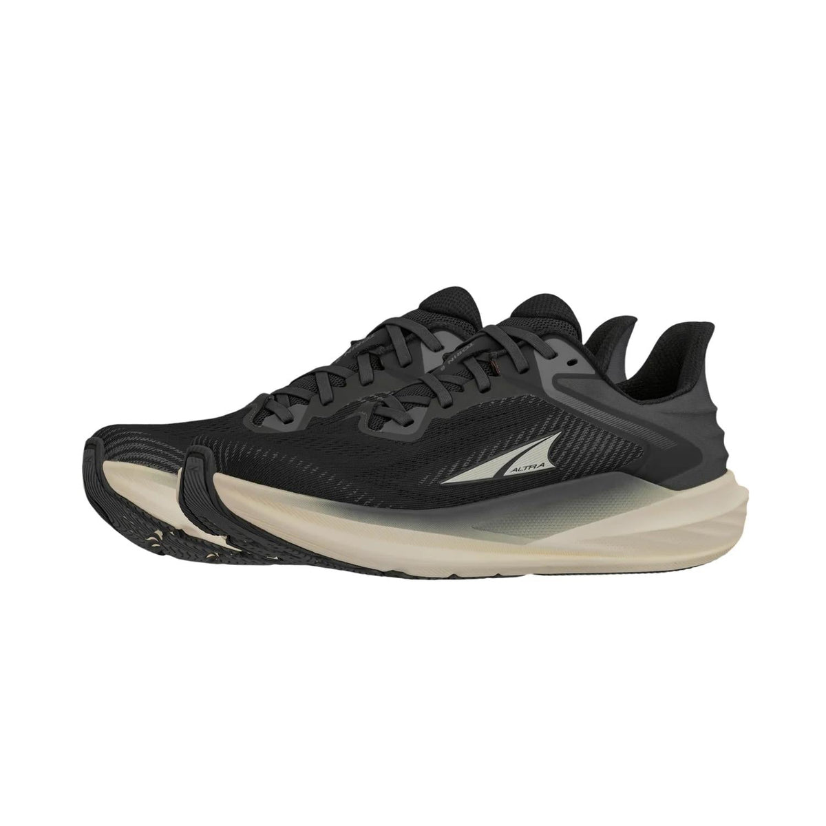 Tenis para correr de mujer color negro y blanco