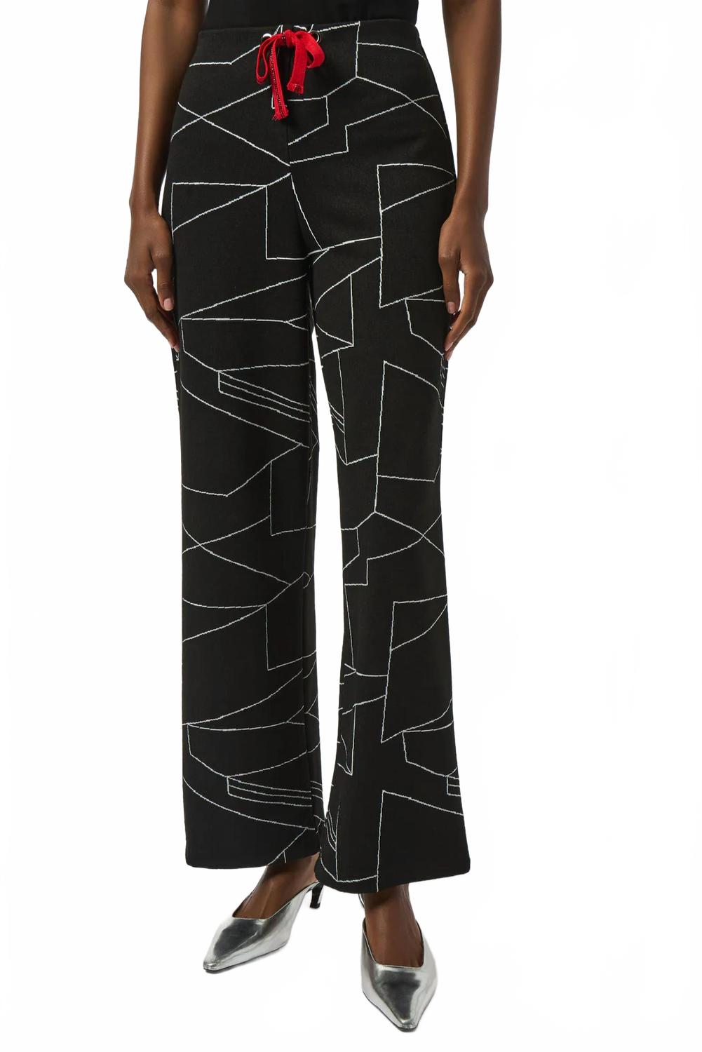 Pantalón de pierna ancha color negro y blanco