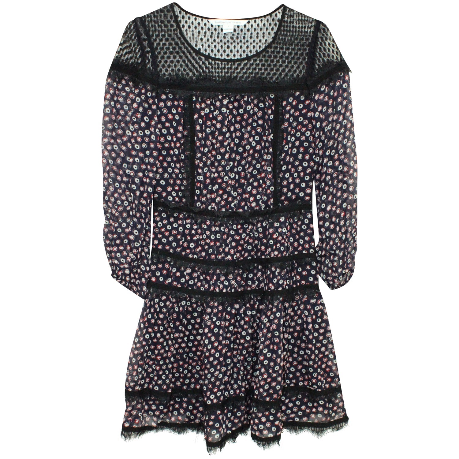 Vestido de seda midi multicolor