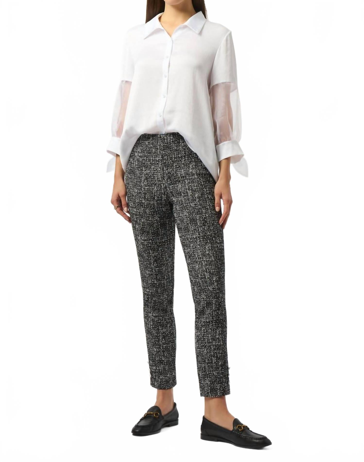 Pantalón color negro y blanco
