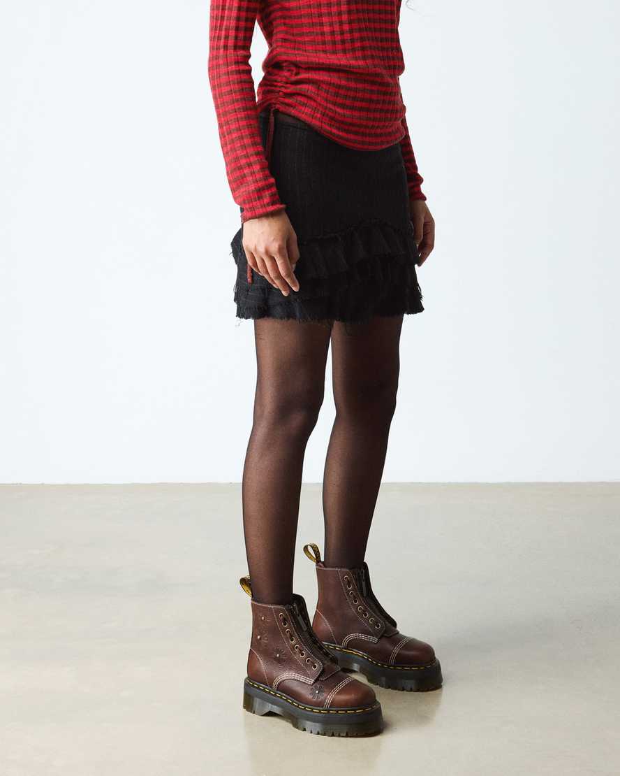 Botas de cuero con plataforma