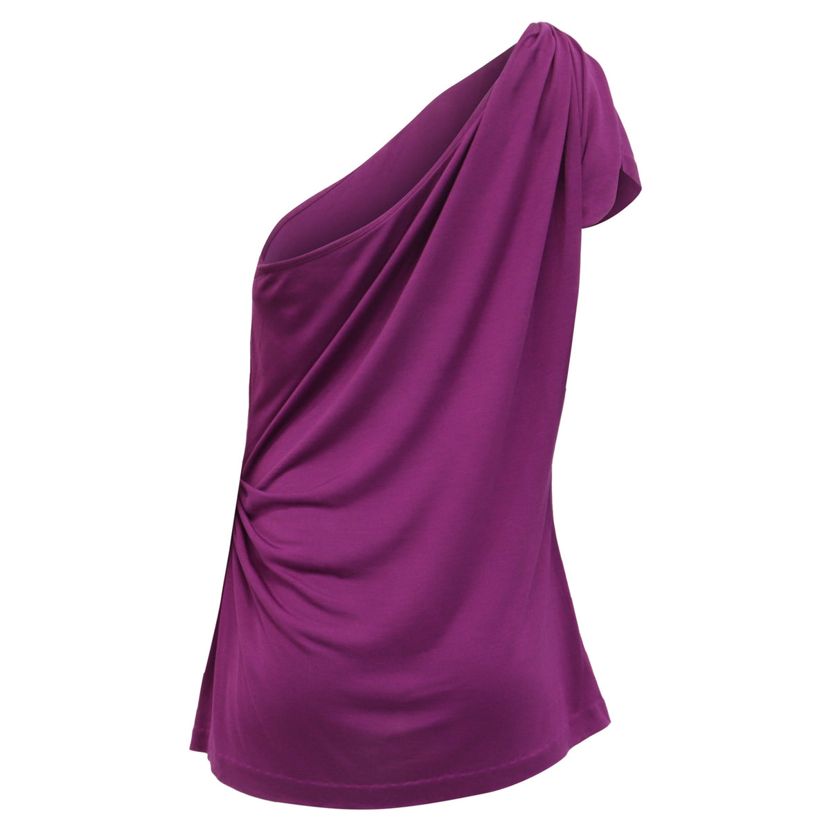 Blusa de seda color violeta