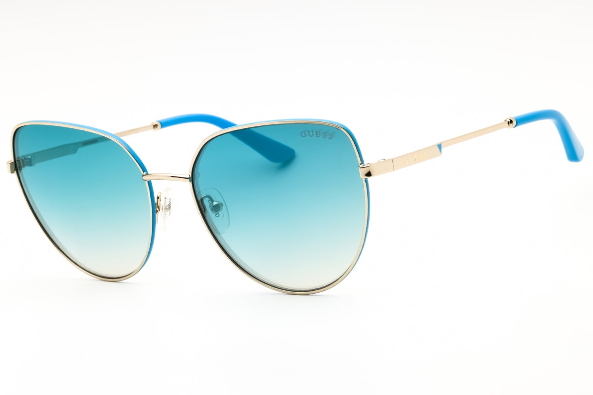 Gafas color azul y dorado