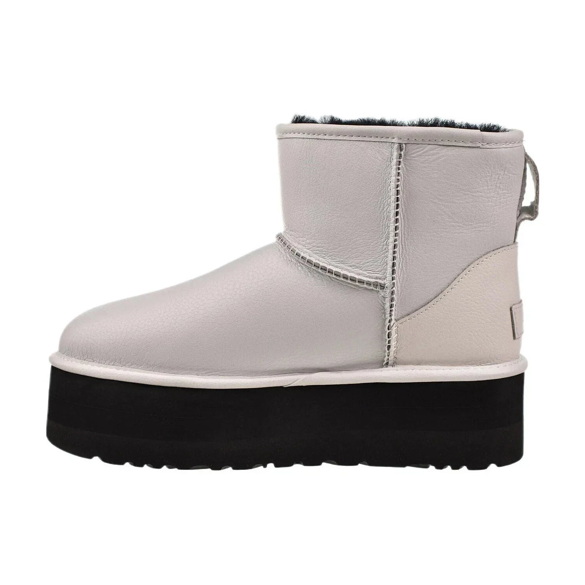 Botines con plataforma color blanco