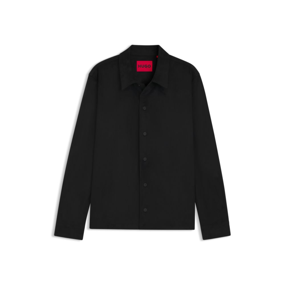 Camisa de efecto cuero de corte amplio