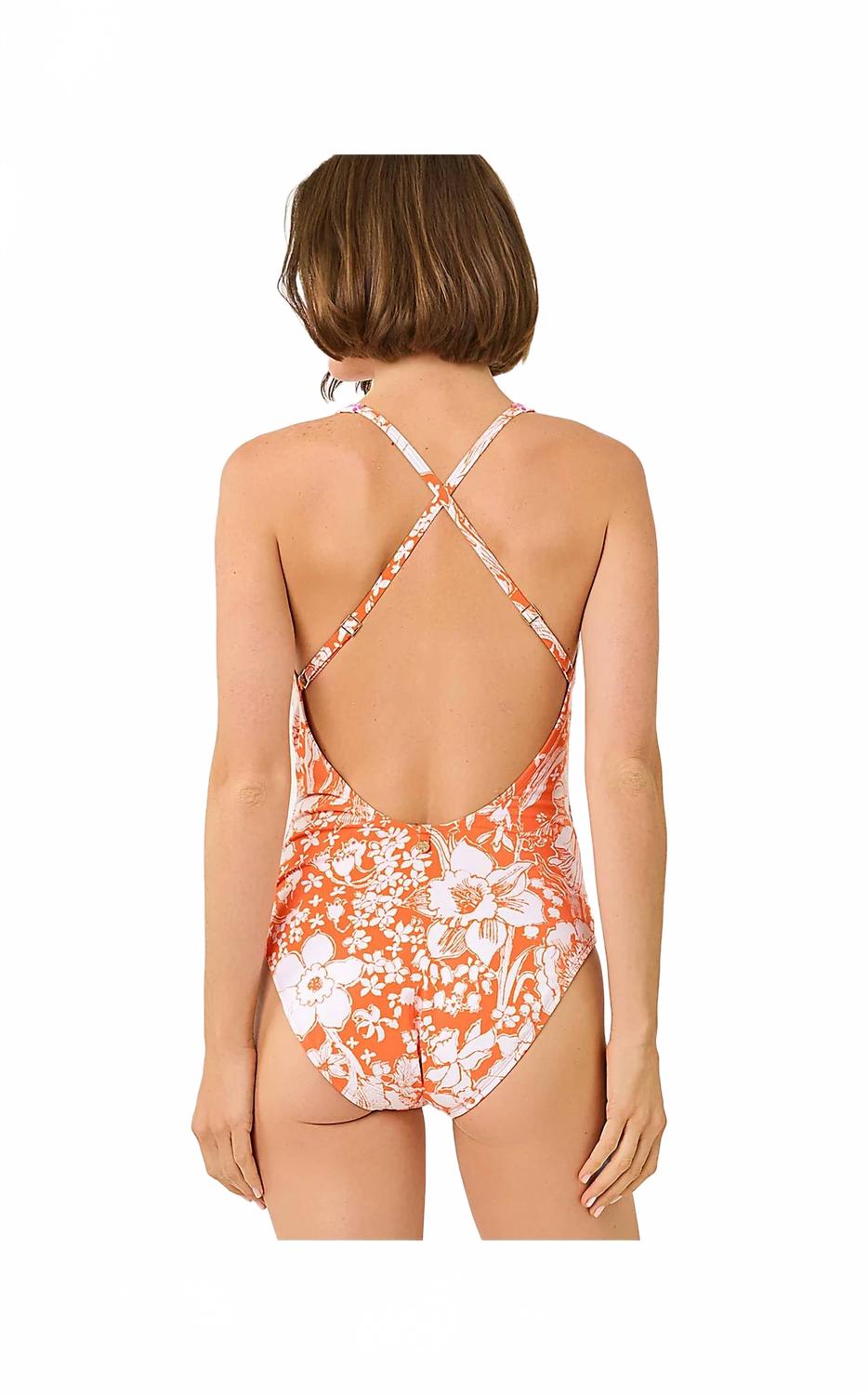 Vestido de baño color naranja