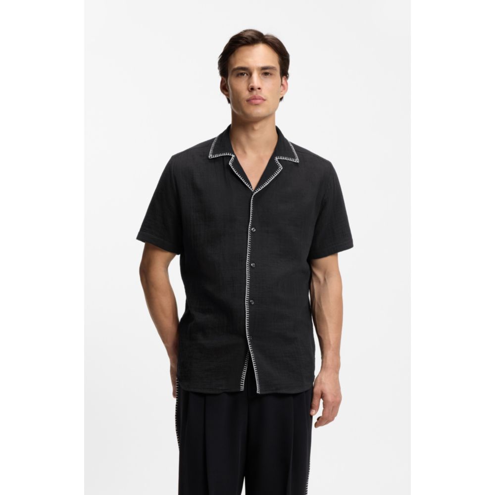 Camisa de algodón de corte amplio
