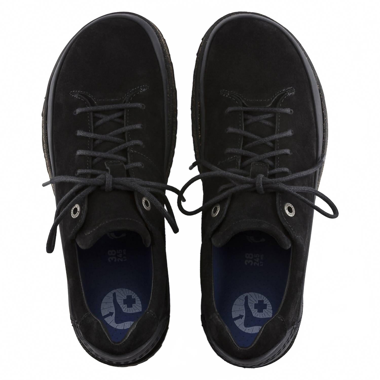 Tenis unisex de cuero color negro