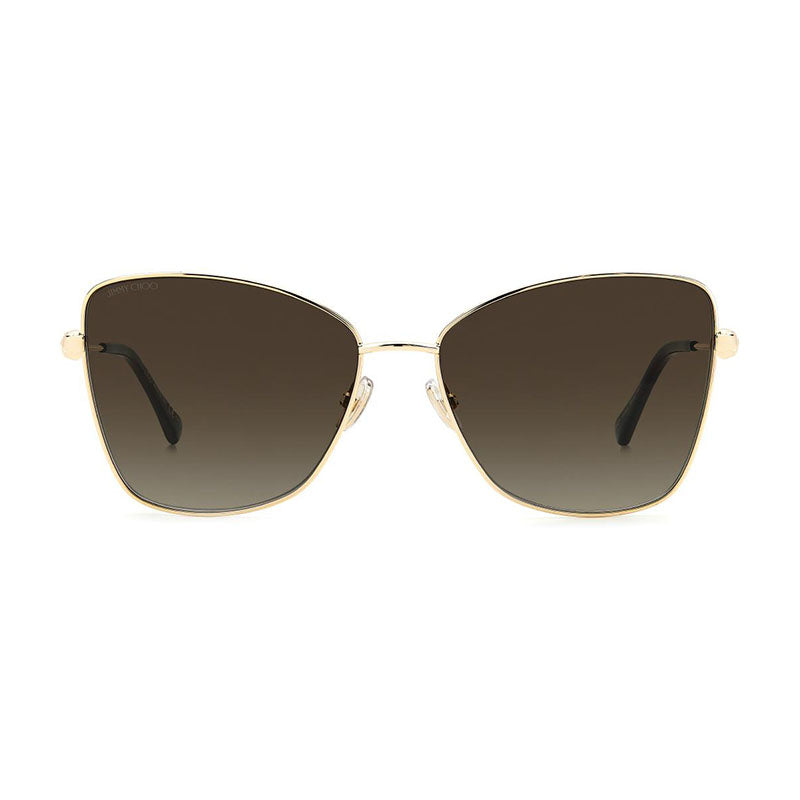Gafas color café y dorado