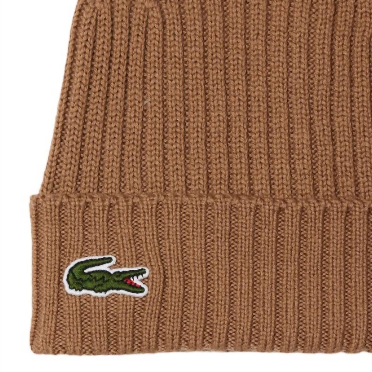 Gorro tejido unisex de lana color café