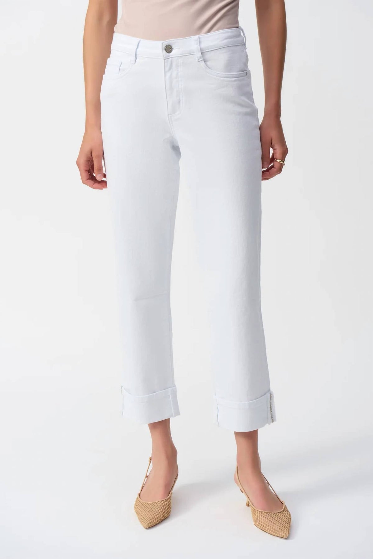 Jean de corte ajustado color blanco