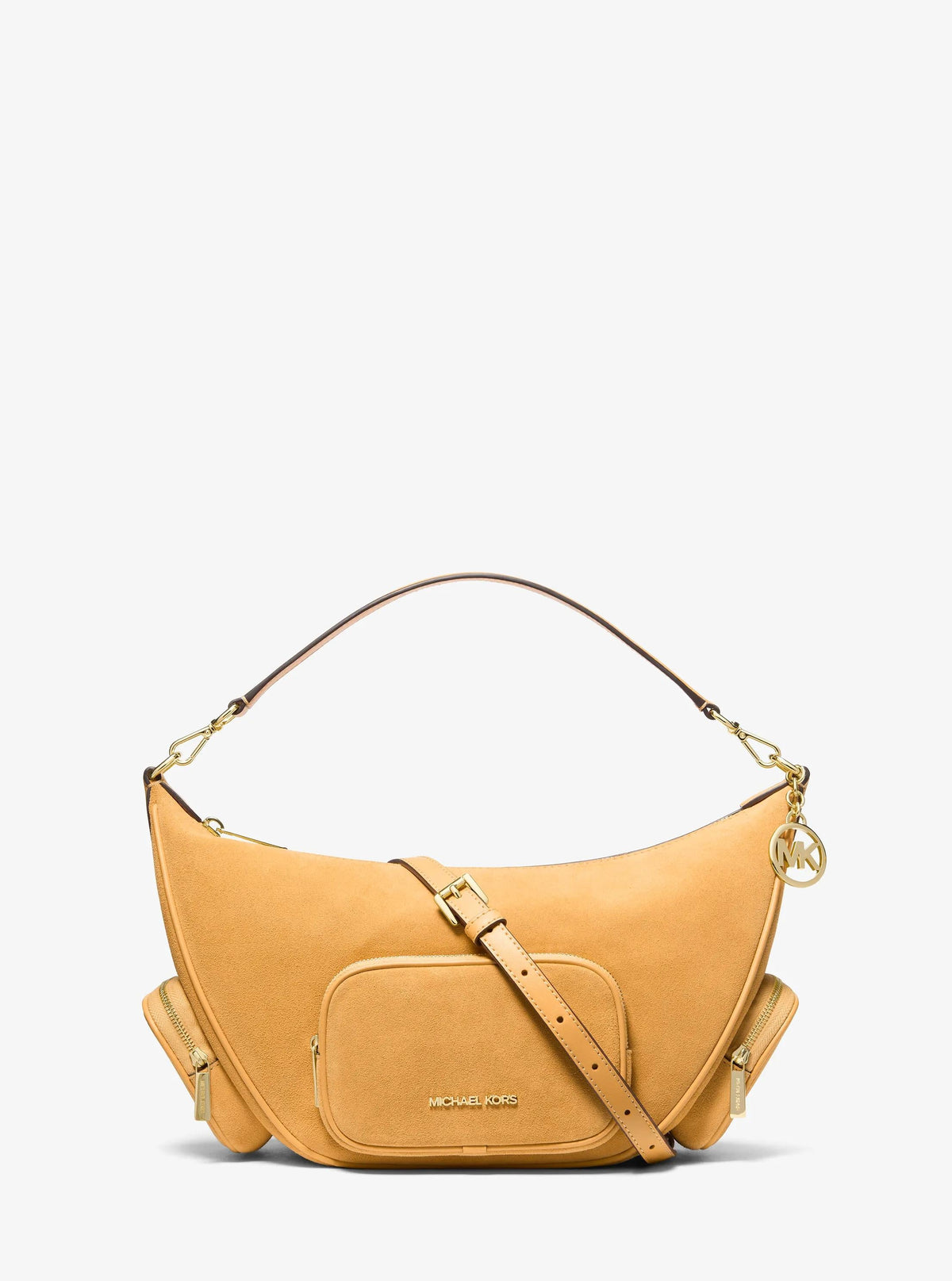 Bolso de hombro de gamuza