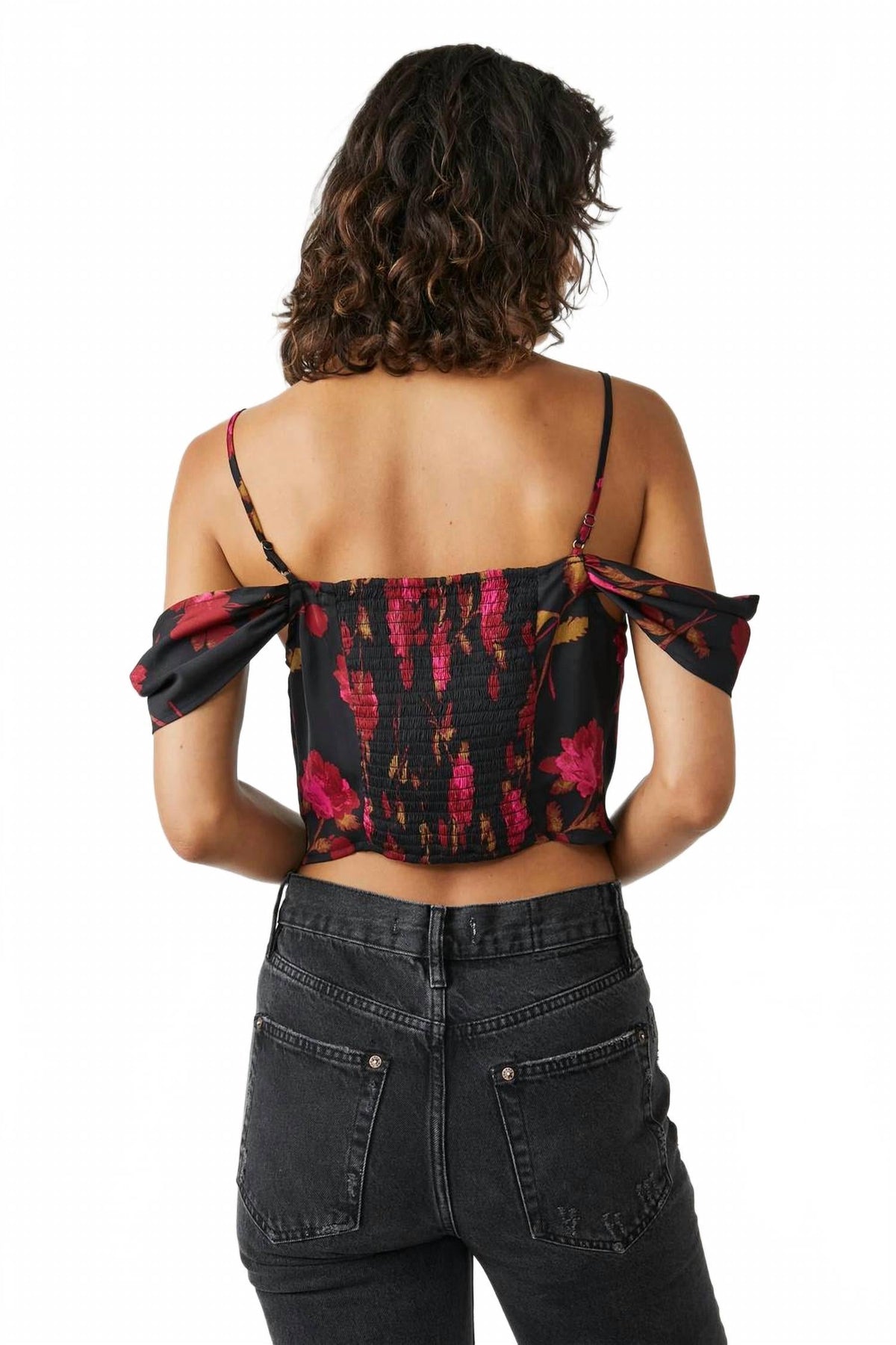 Blusa con estampado color negro