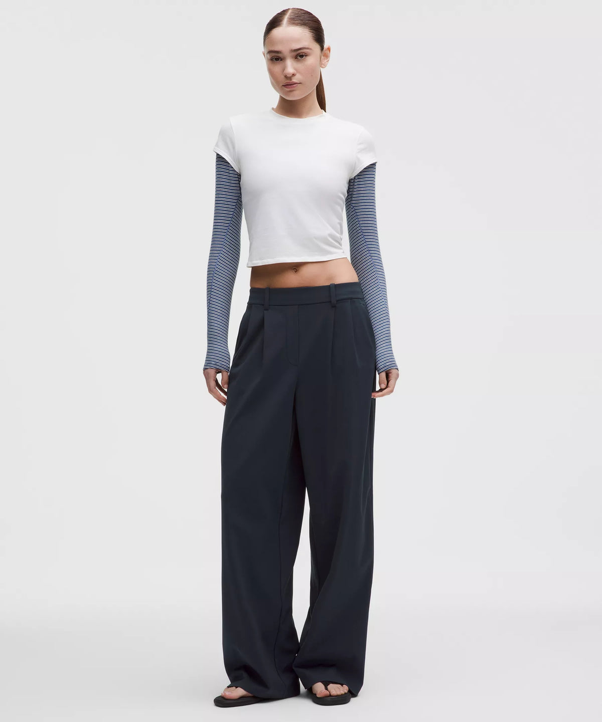 Pantalón de pierna ancha de tiro alto