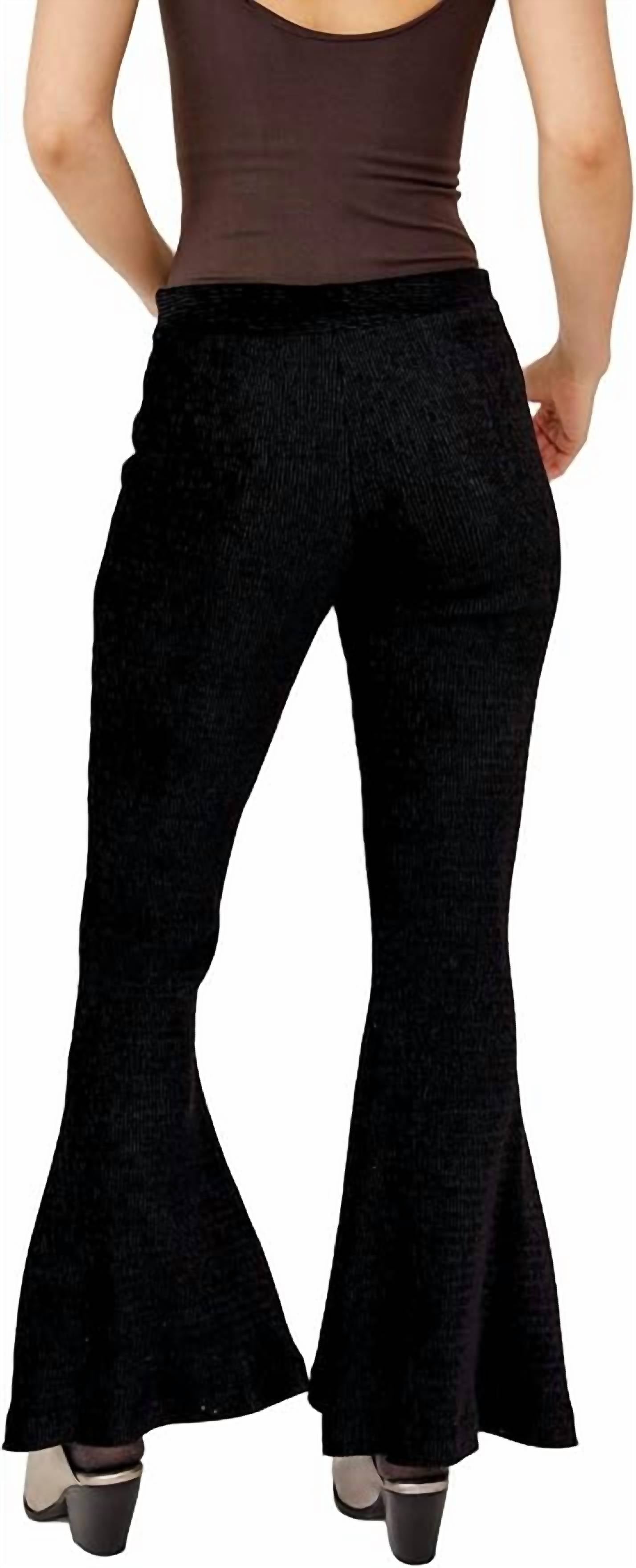 Pantalón de terciopelo color negro