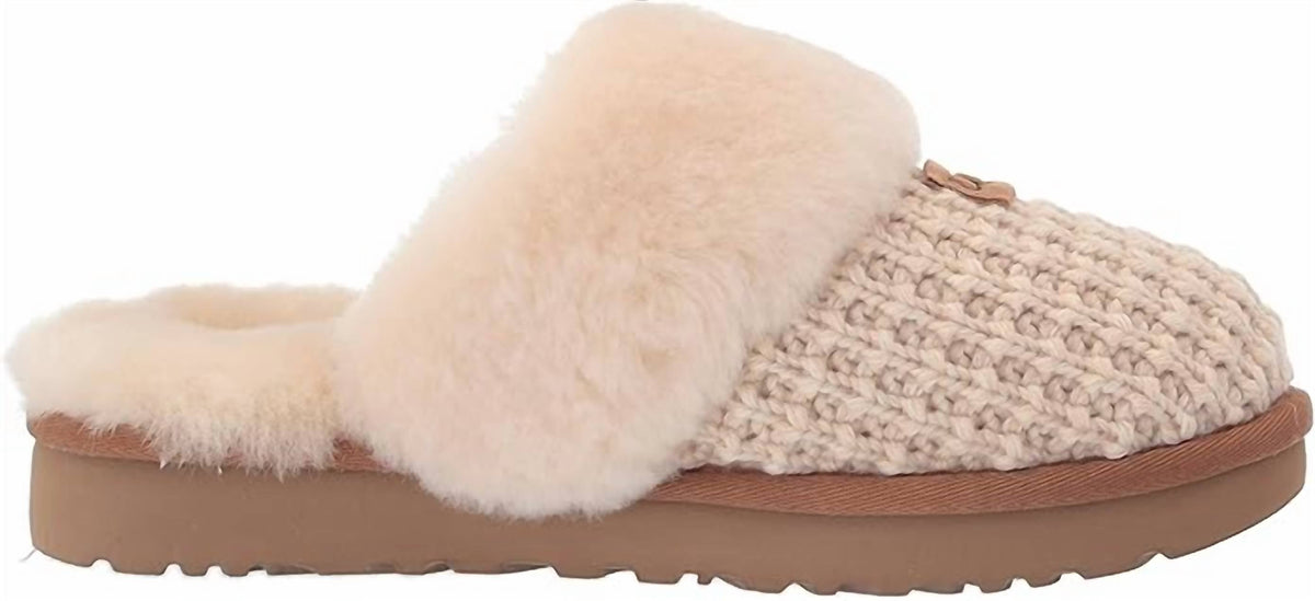 Pantuflas de mujer color crema