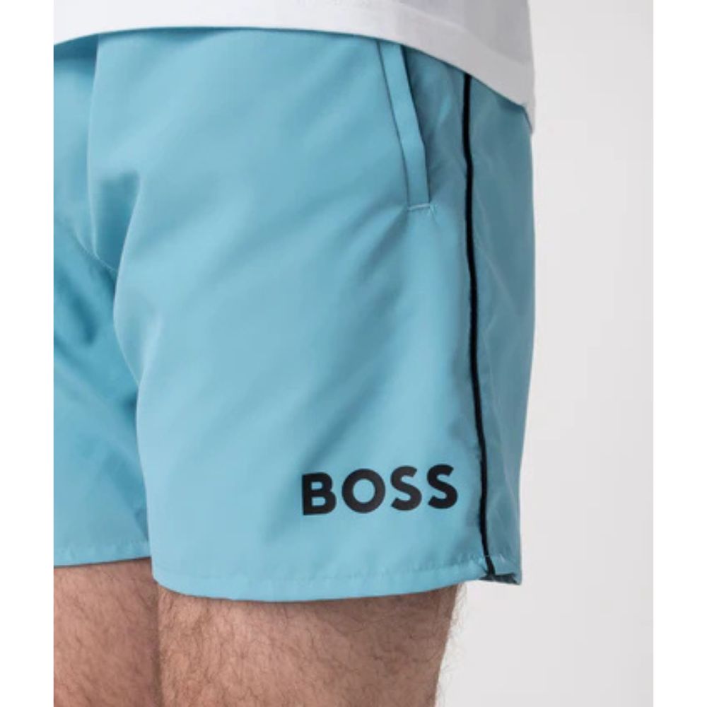 Pantaloneta de baño de hombre color azul claro
