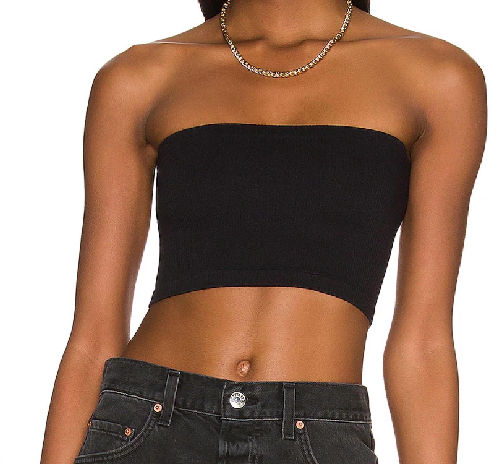 Top sin tirantes color negro