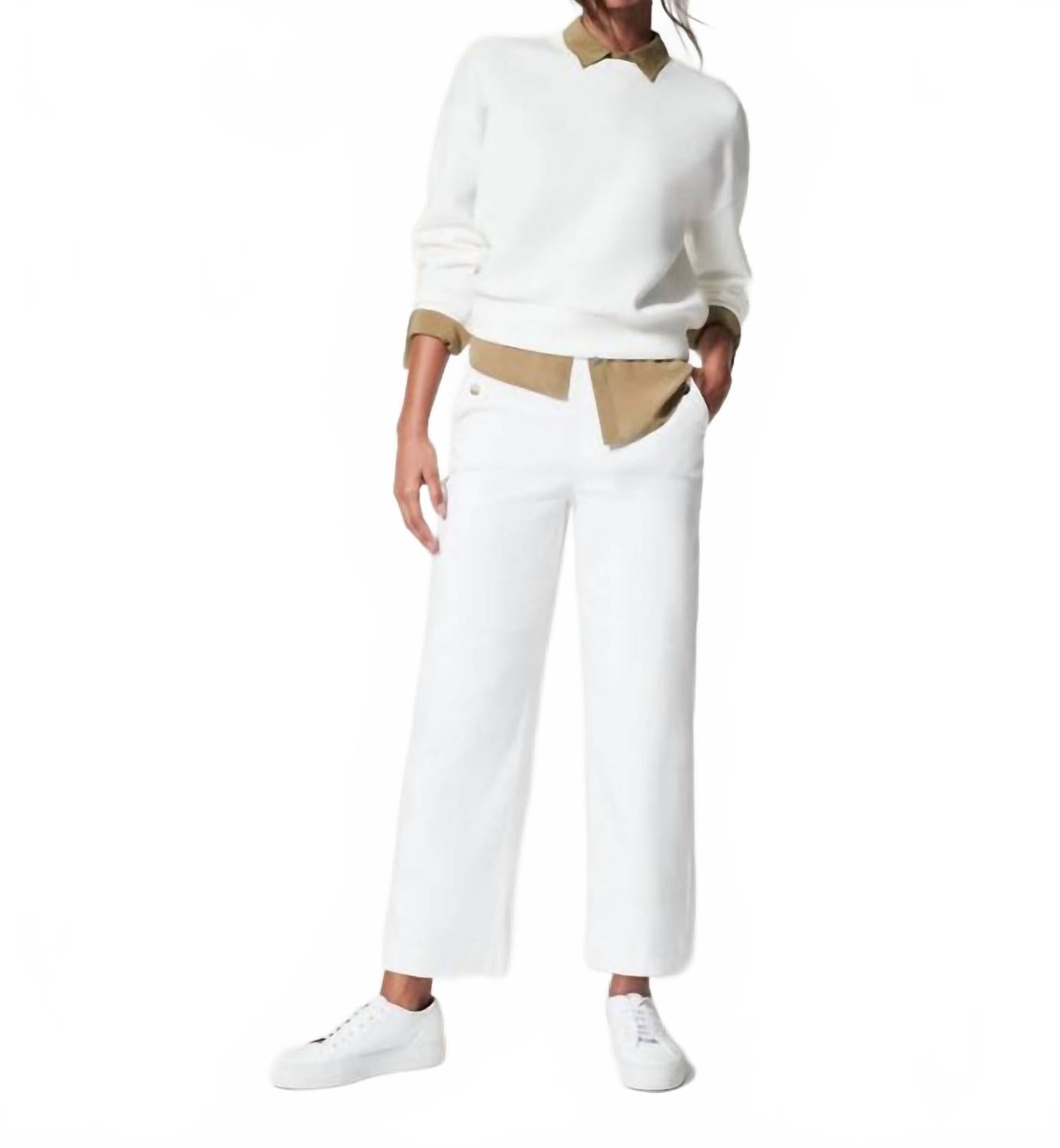 Pantalón de pierna ancha color blanco