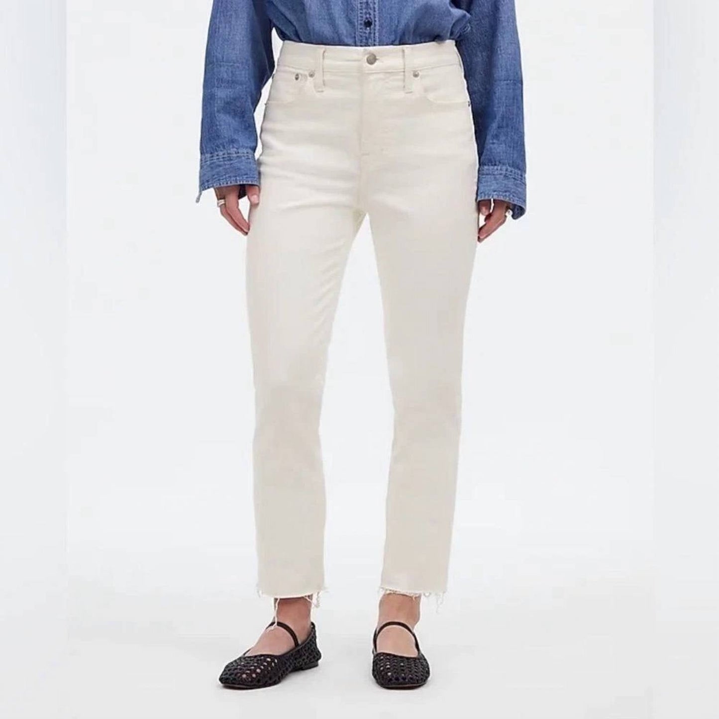 Jean color blanco
