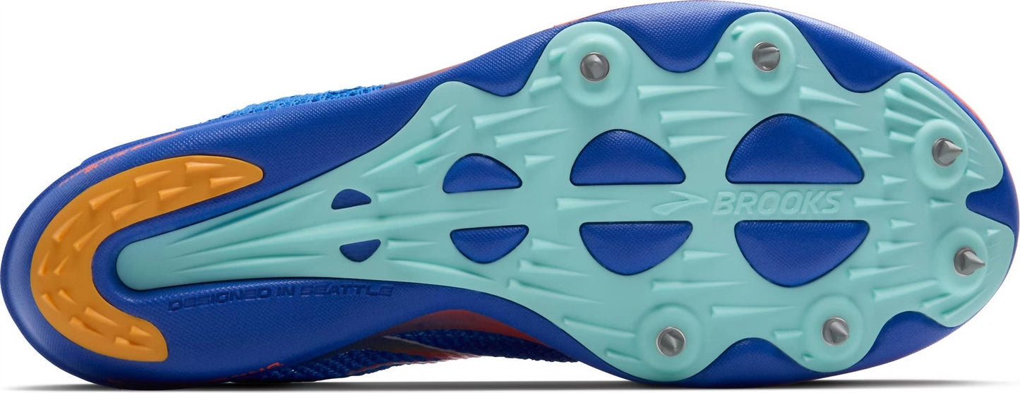 Zapatos de hombre color azul y naranja