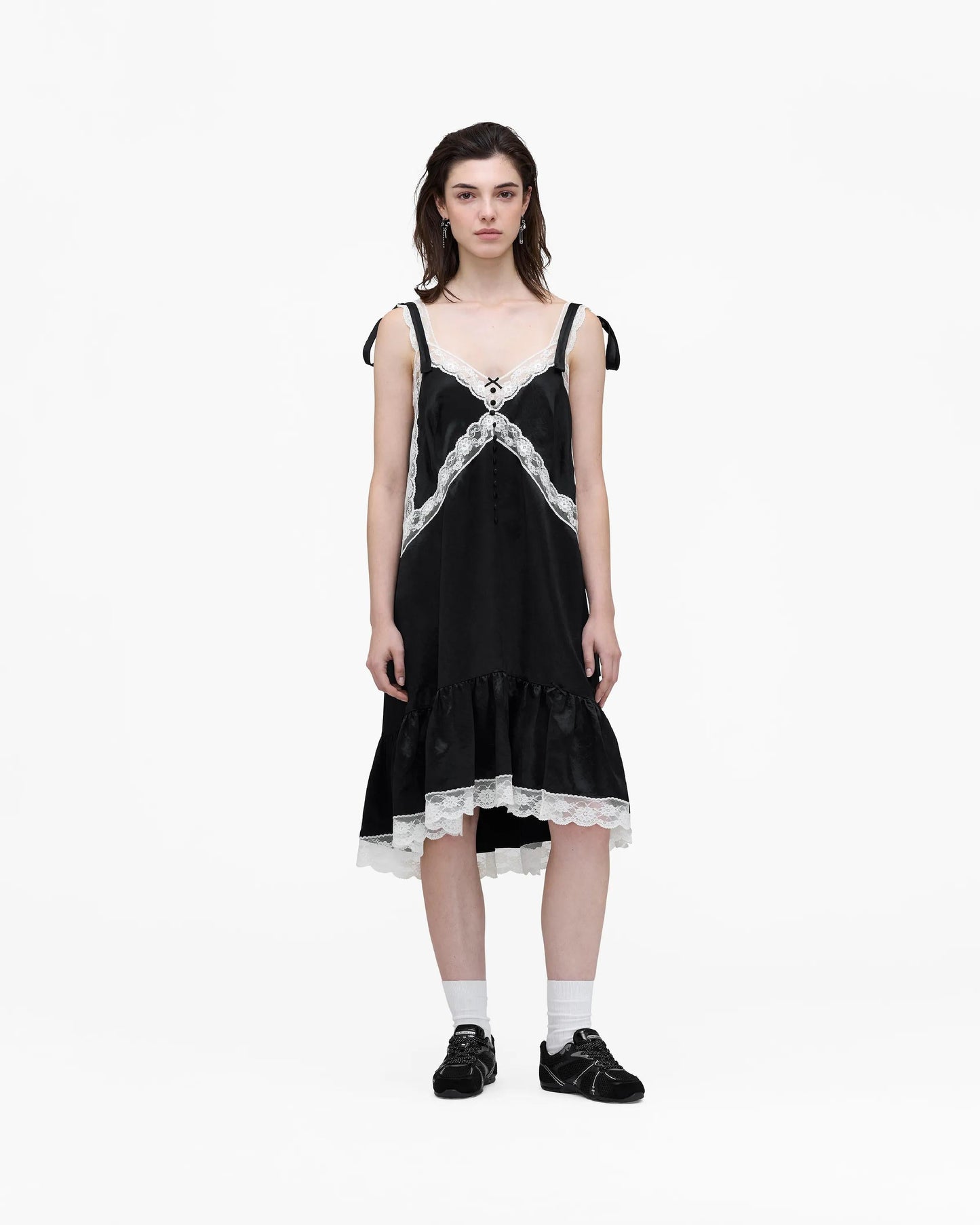 Vestido de satén midi