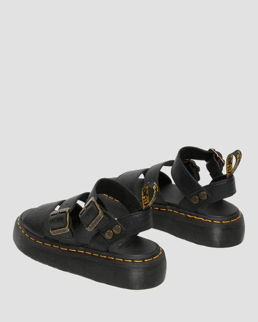 Sandalias de cuero con plataforma