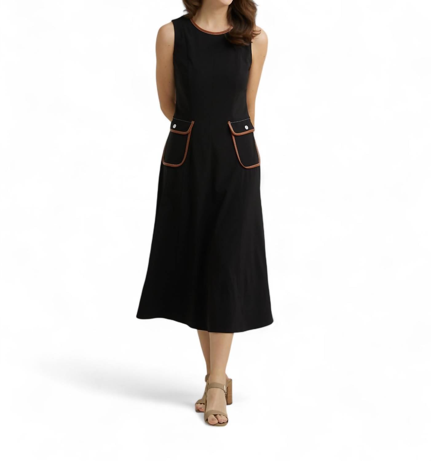 Vestido sin mangas color negro