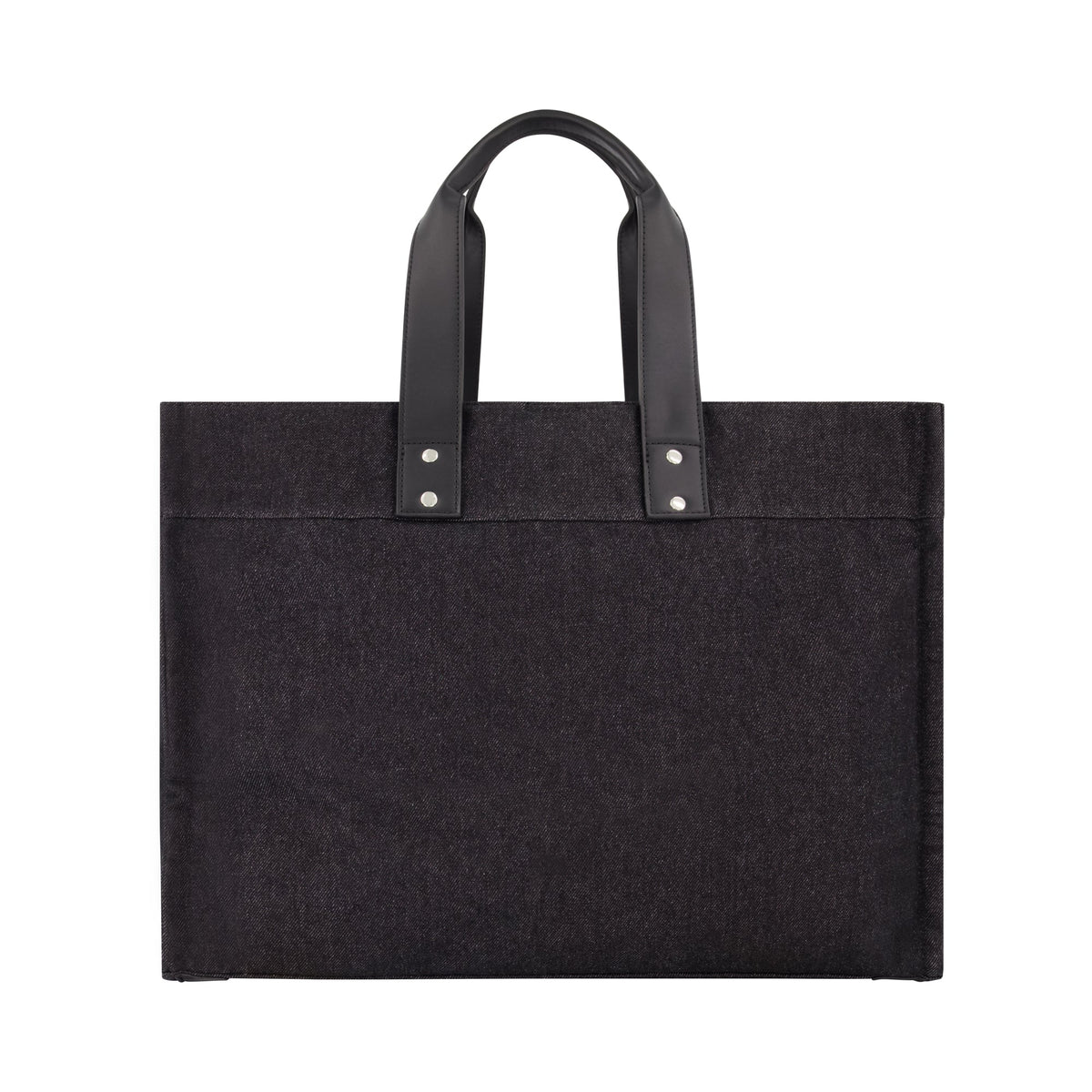 Bolso tote de mezclilla color negro