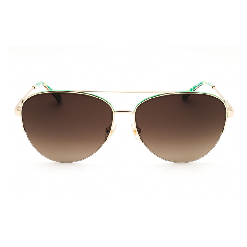 Gafas color café y verde y dorado