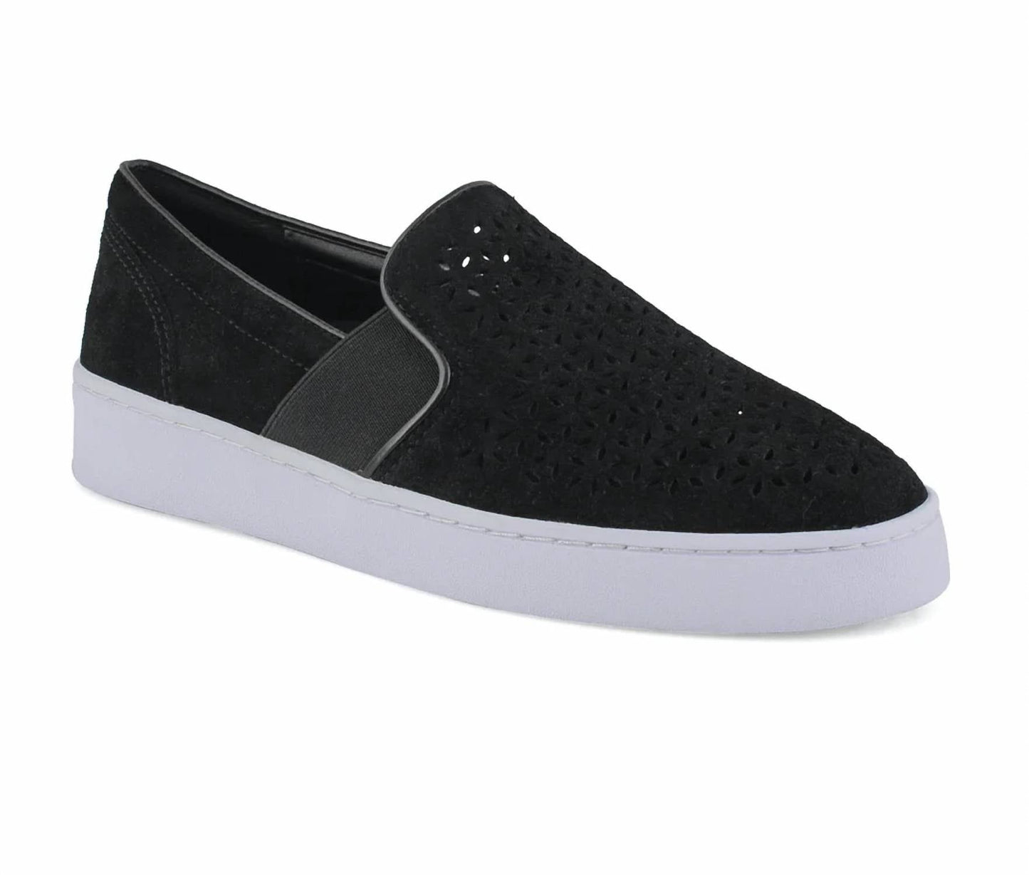 Mocasines de mujer de gamuza sin cordones color negro