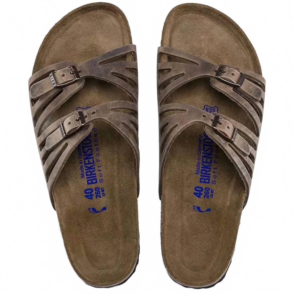 Sandalias unisex color café
