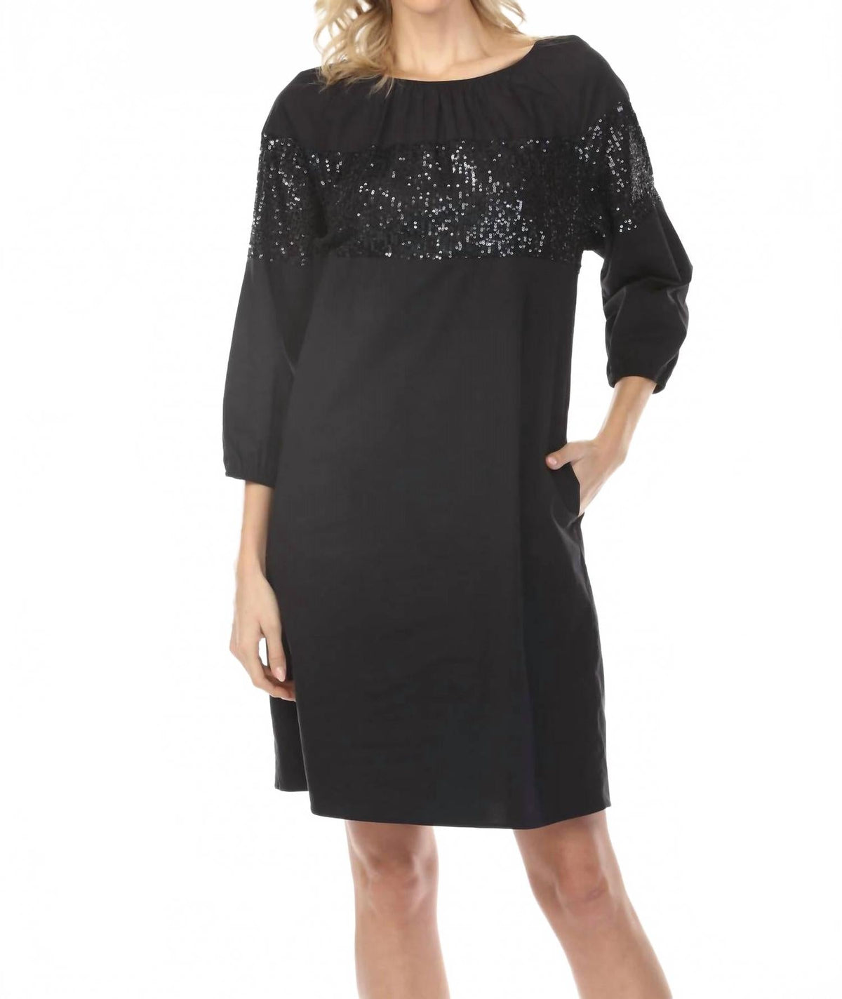 Vestido con lentejuelas color azul
