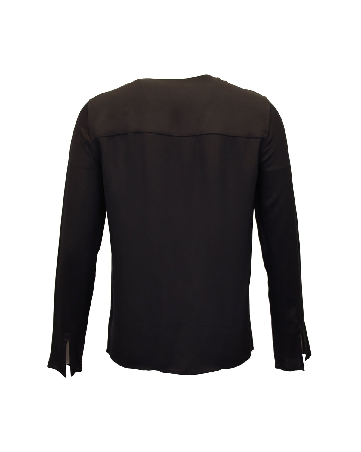 Blusa de seda color negro