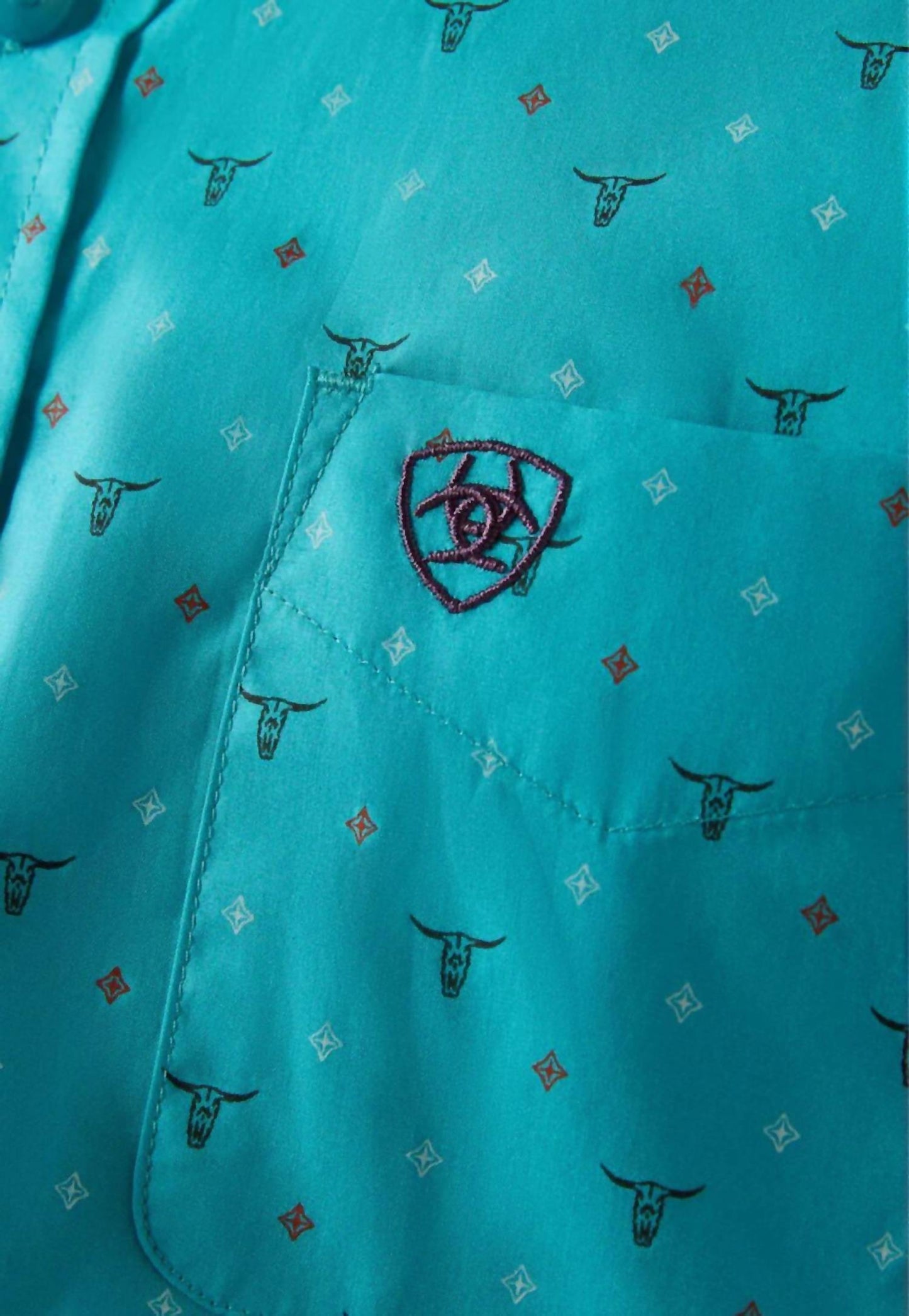 Camisa para niño de manga larga color turquesa