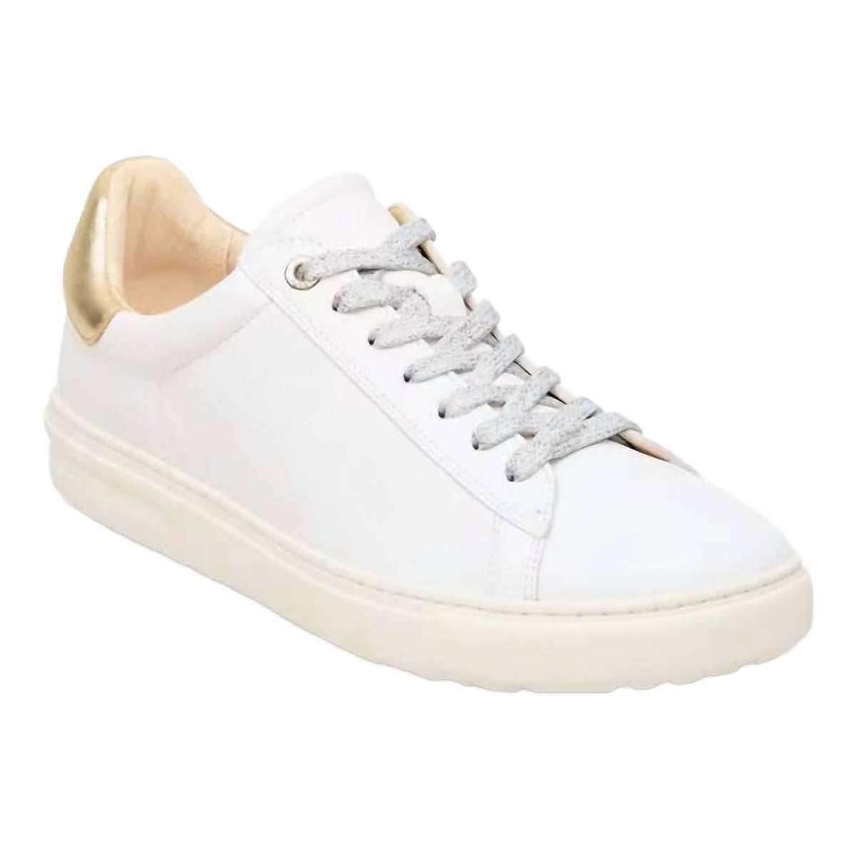 Tenis de mujer color blanco y dorado