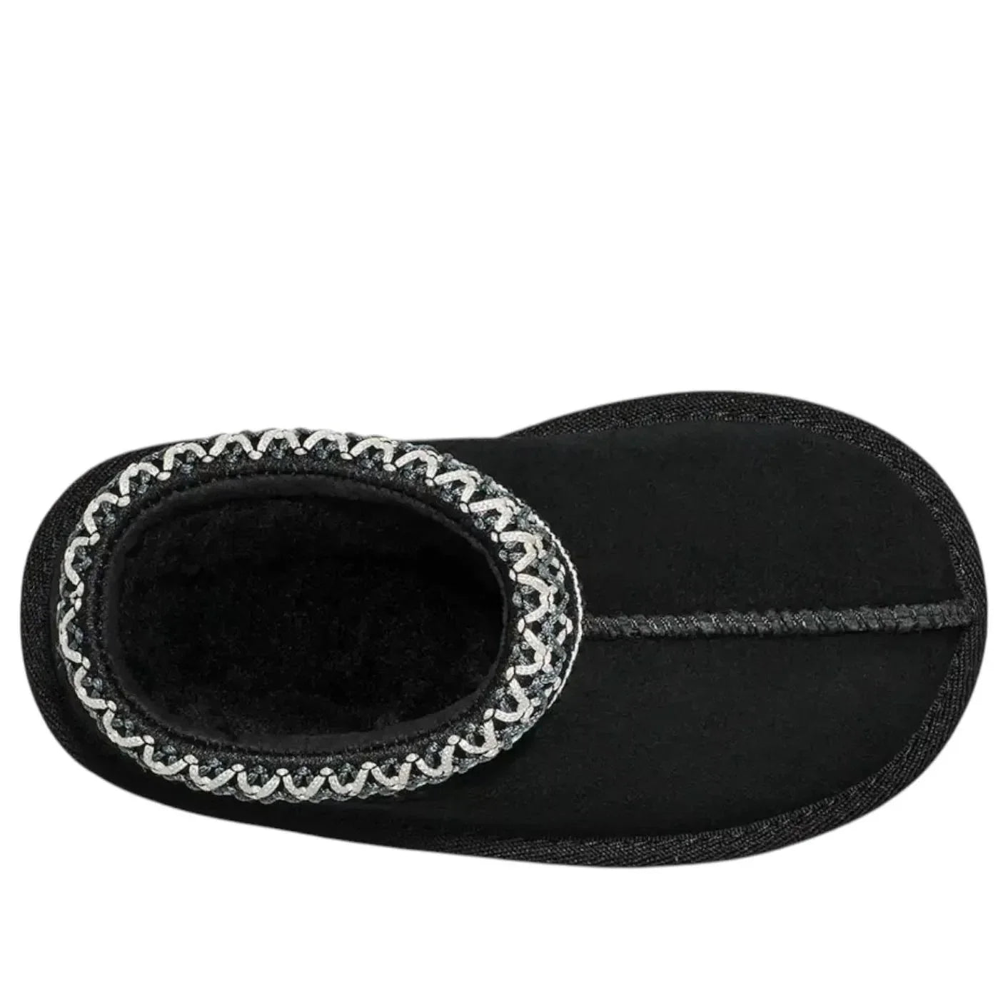 Pantuflas infantil de gamuza sin cordones color negro