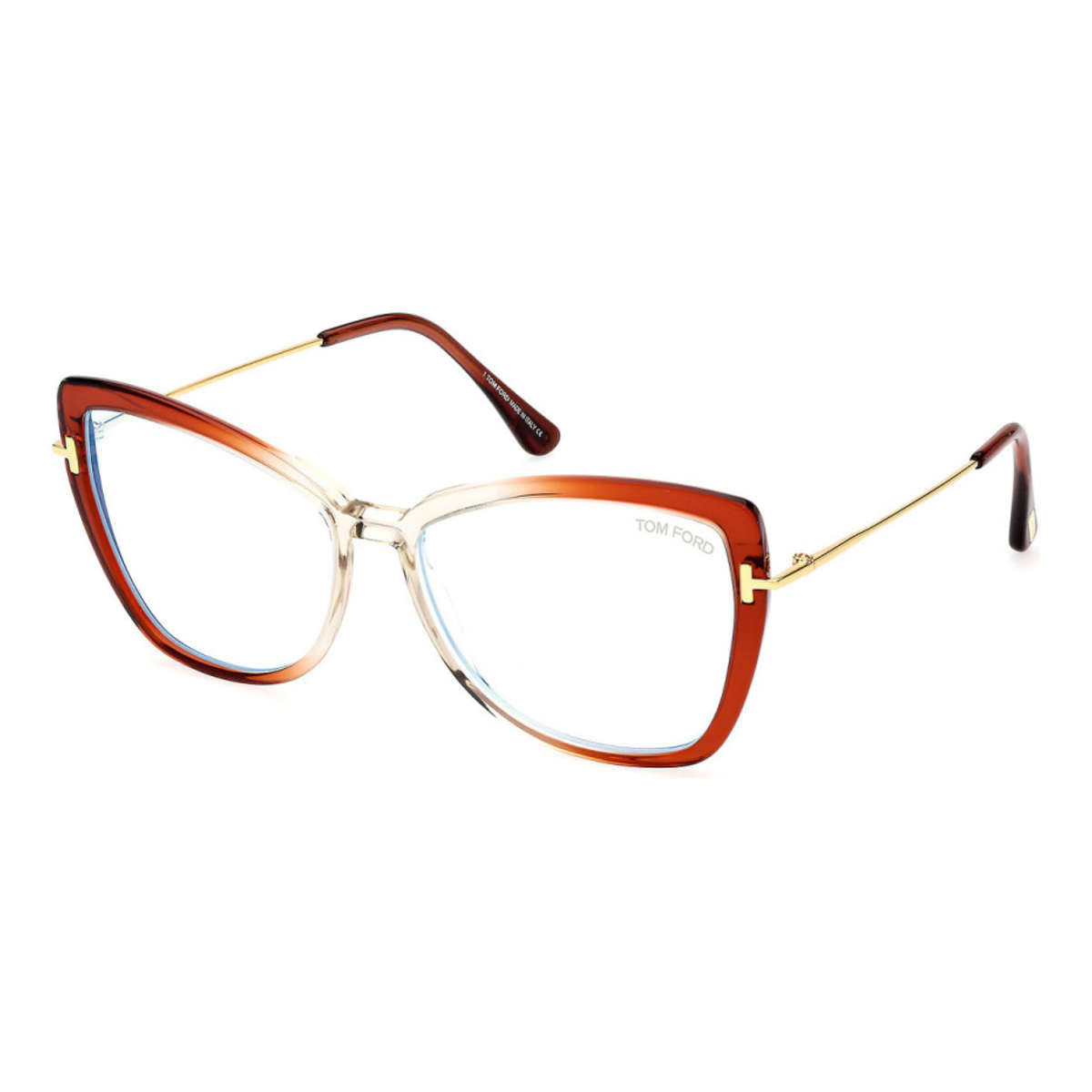 Montura para gafas de mujer 55 mm color naranja
