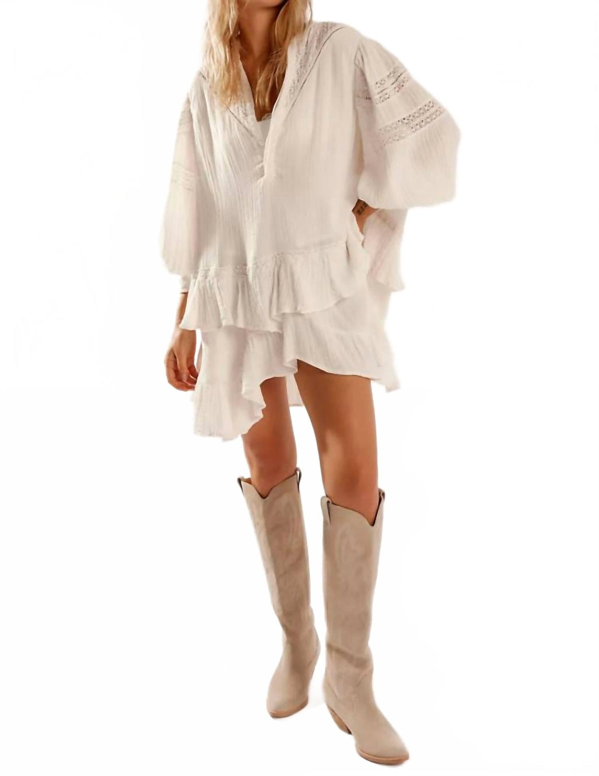 Vestido corto color blanco