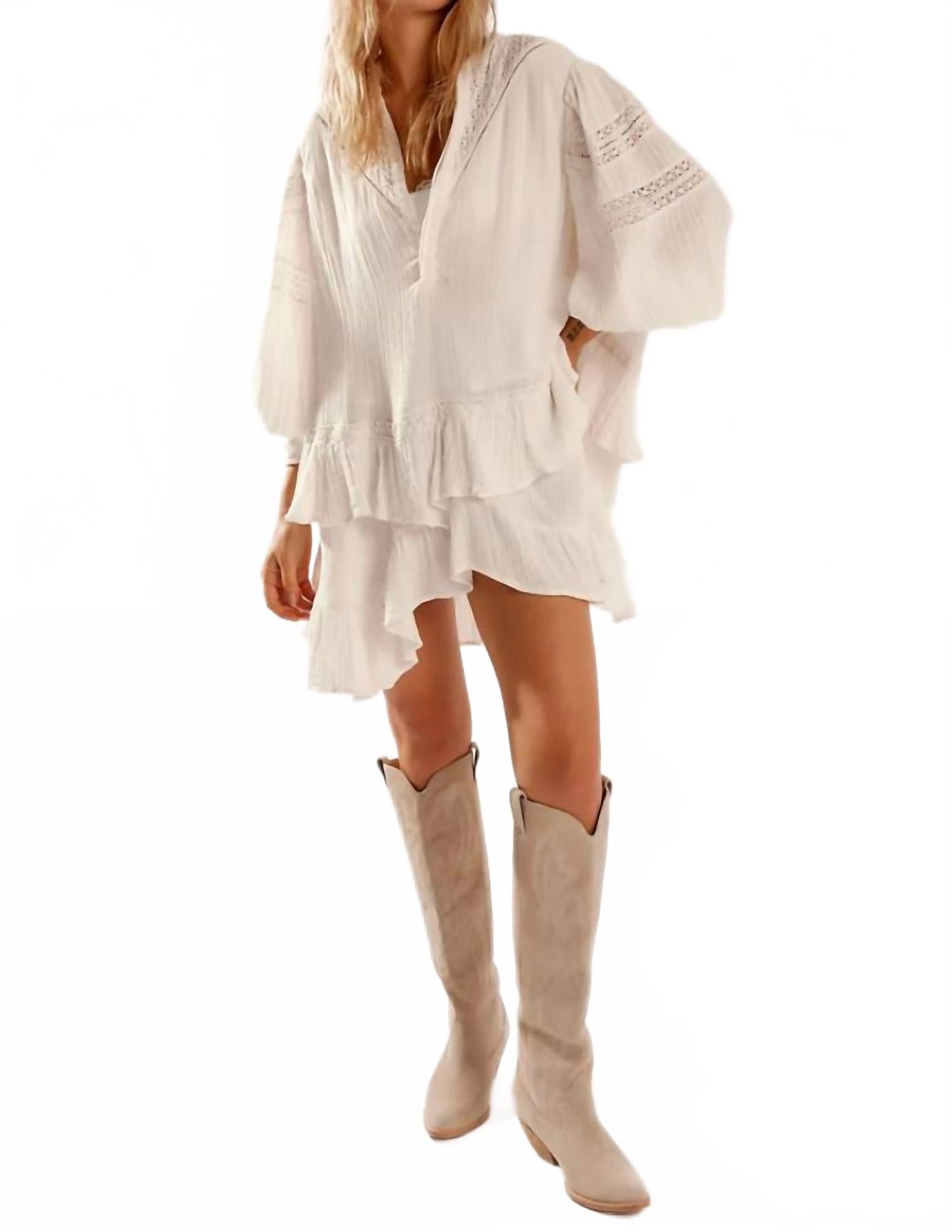 Vestido corto color blanco