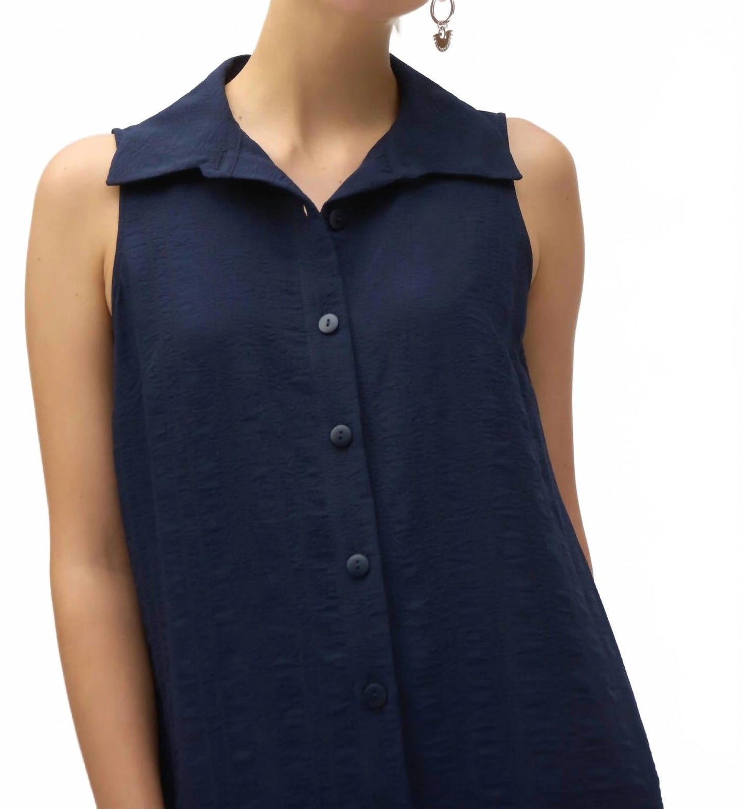 Vestido sin mangas color azul
