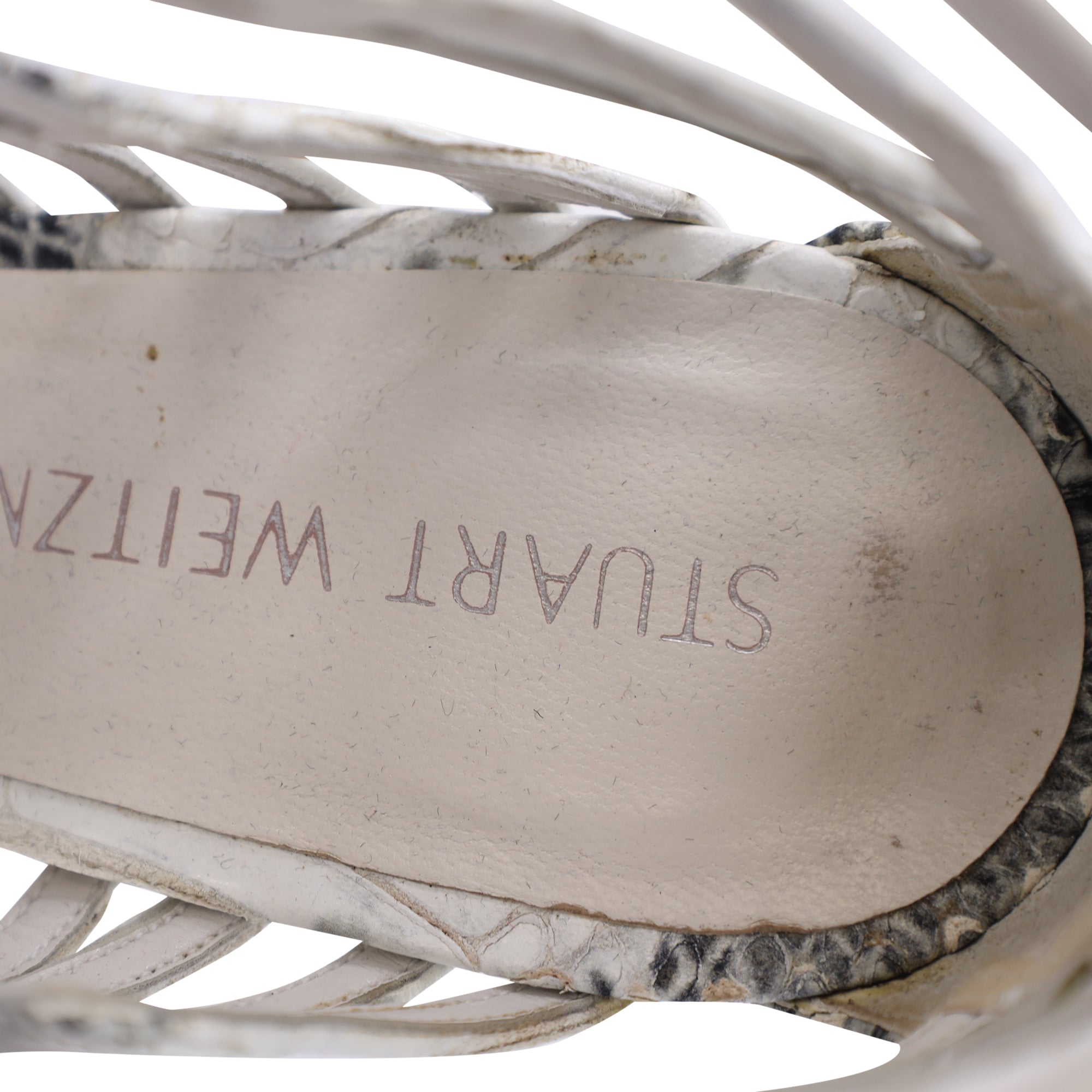 Sandalias de cuero color gris