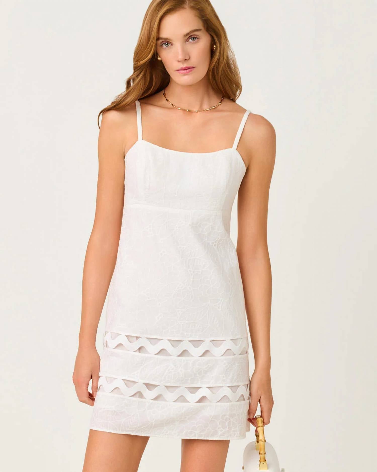 Vestido corto color blanco
