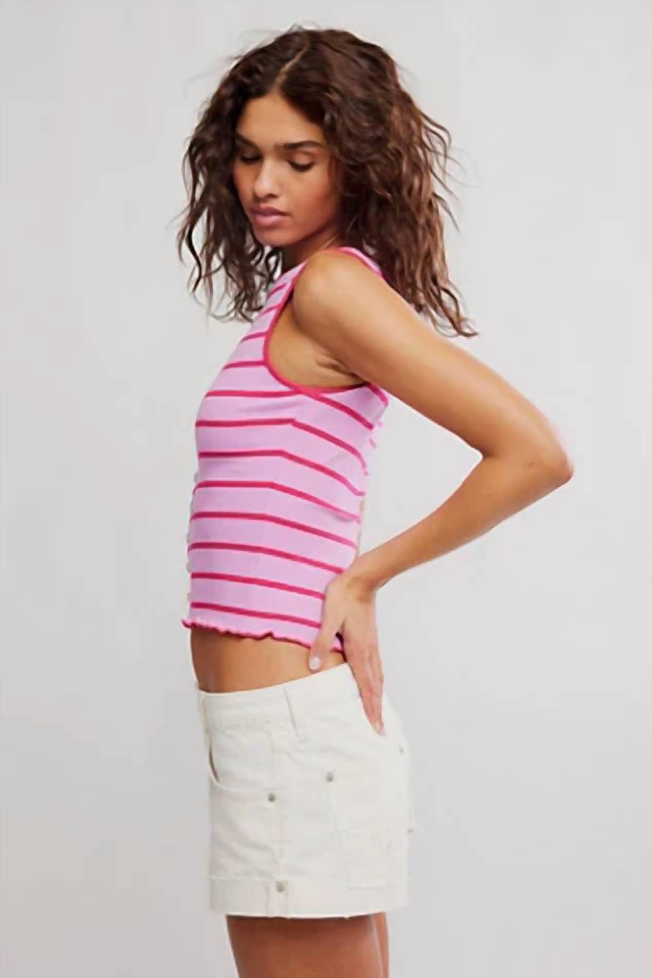 Camiseta sin mangas a rayas