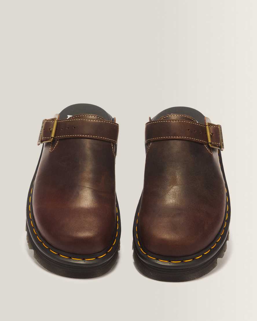 Zapatos destalonados de cuero