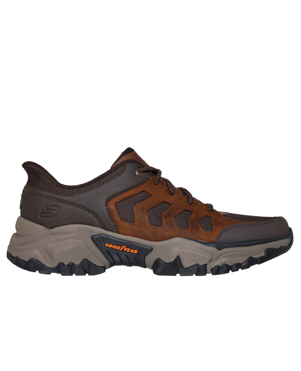 Tenis de hombre sin cordones color café