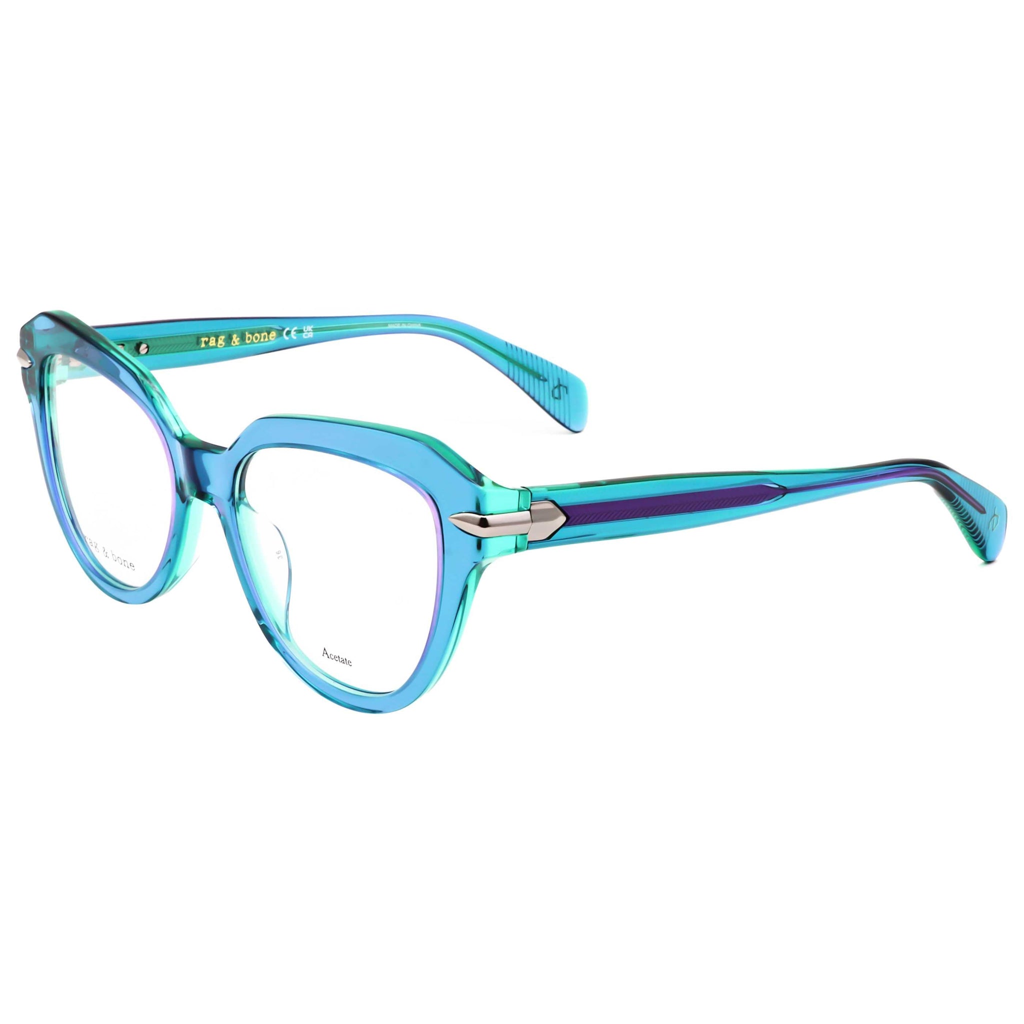 Montura para gafas de mujer 50 mm color azul y violeta