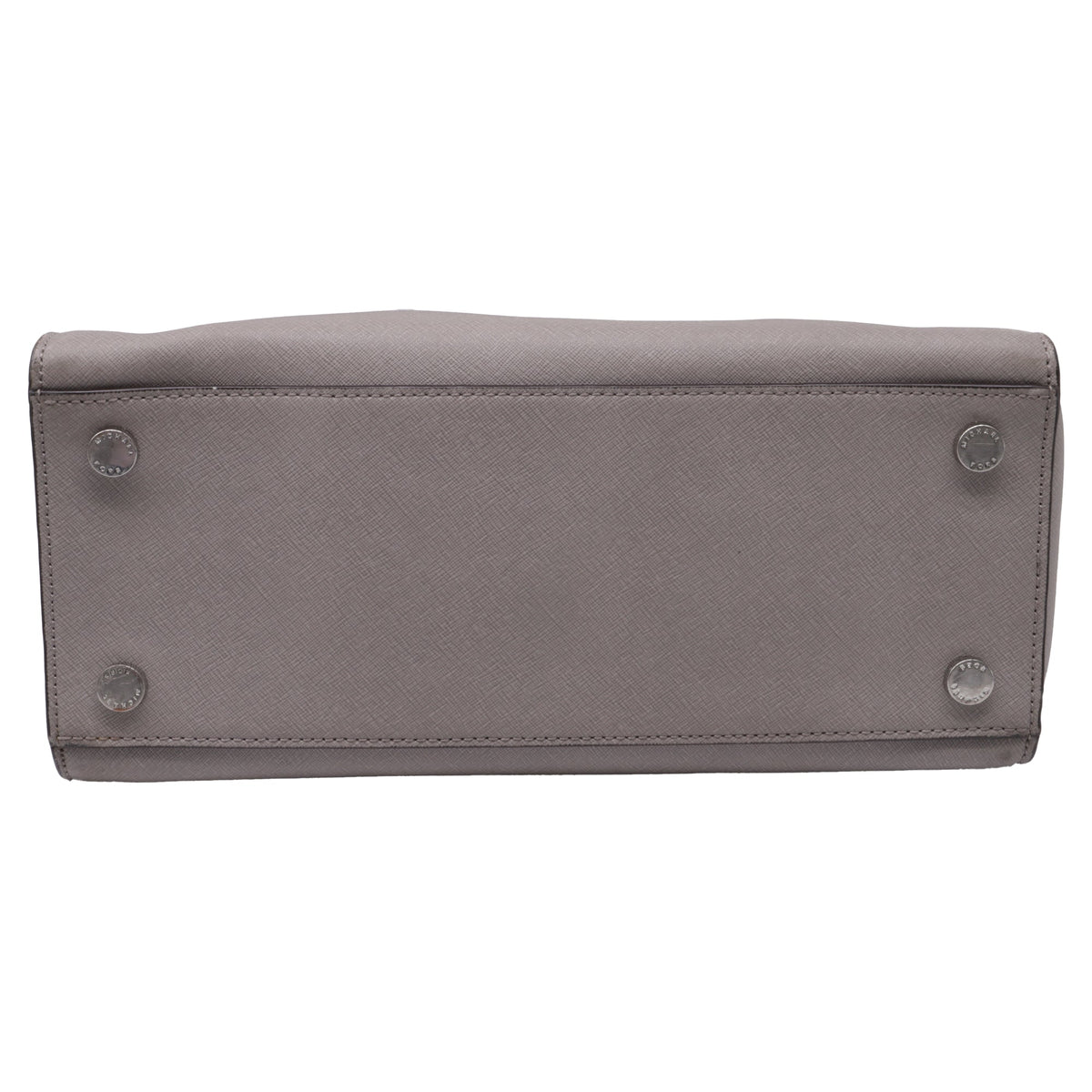 Bolso de cuero color gris