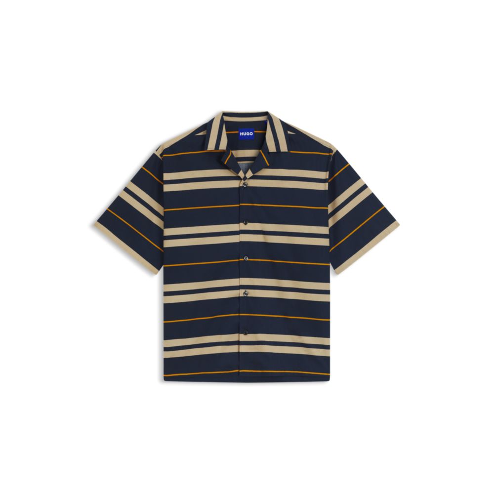 Camisa de algodón de corte amplio con estampado
